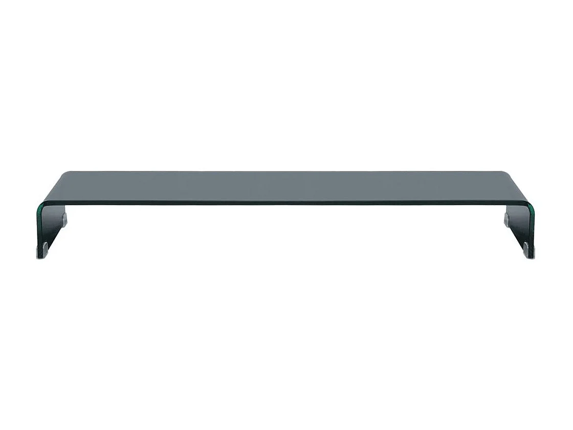 Mobile TV credenza design pratico supporto per monitor da 120 cm vetro nero 2502226