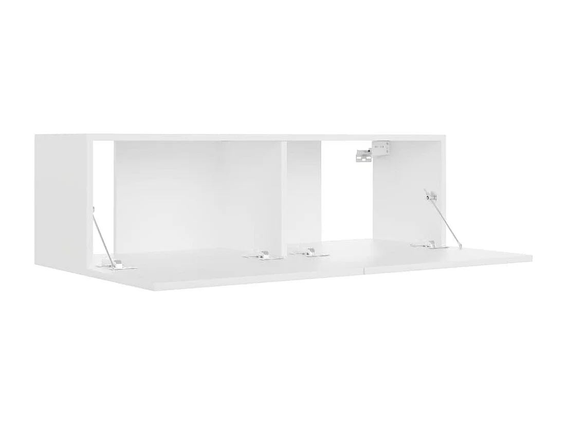 Mueble TV multimedia estantería para televisión buffet para televisión comedor salón dormitorio 100 x 30 x 30 cm madera contrachapada blanca 02_0025432
