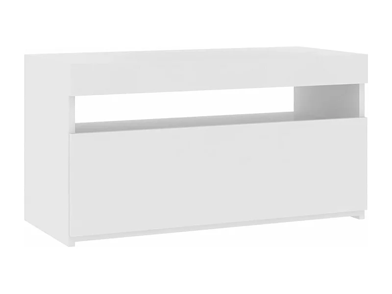 Mueble para TV multimedia estantería para televisión buffet para televisión comedor salón dormitorio con luces LED brillantes 75 x 35 x 40 cm blanco 02_0026658