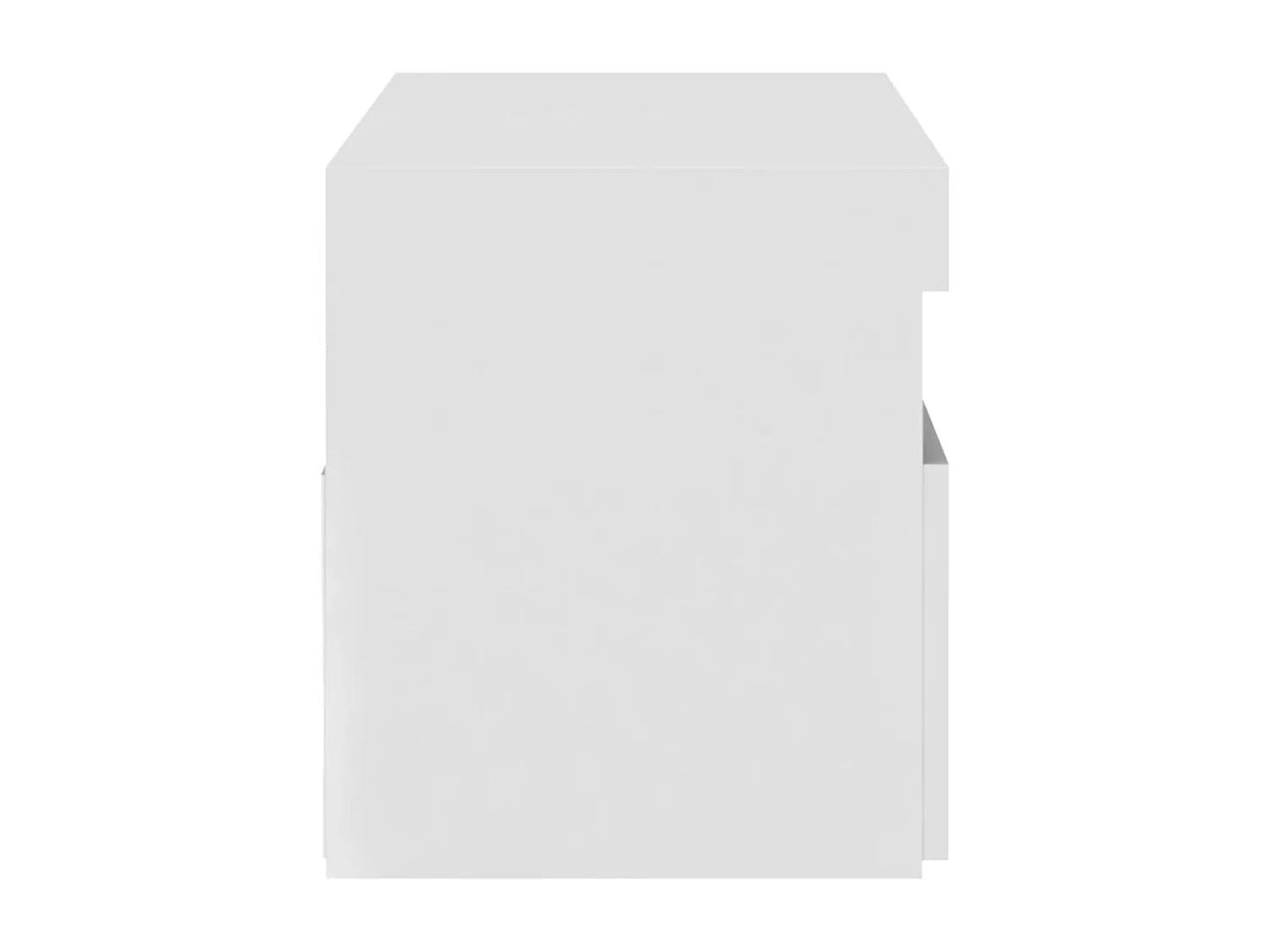 Móvel de TV multimídia Prateleira de TV televisão buffet sala de jantar sala de estar quarto com luzes LED brilhantes 75 x 35 x 40 cm branco 02_0026658