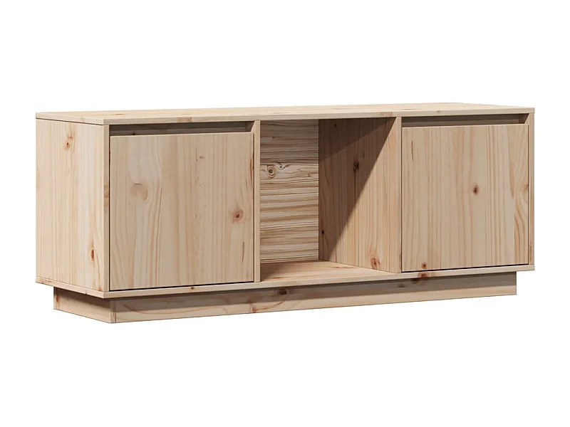 Mueble TV multimedia estantería para televisión buffet para televisión comedor salón dormitorio 110,5 x 35 x 44 cm madera maciza de pino marrón 02_0025776