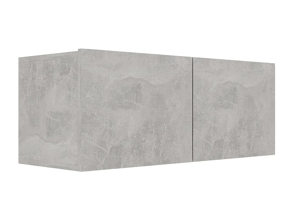 Conjunto de muebles mueble buffet TV televisión salón dormitorio salón 7 piezas gris madera contrachapada 02_0025167