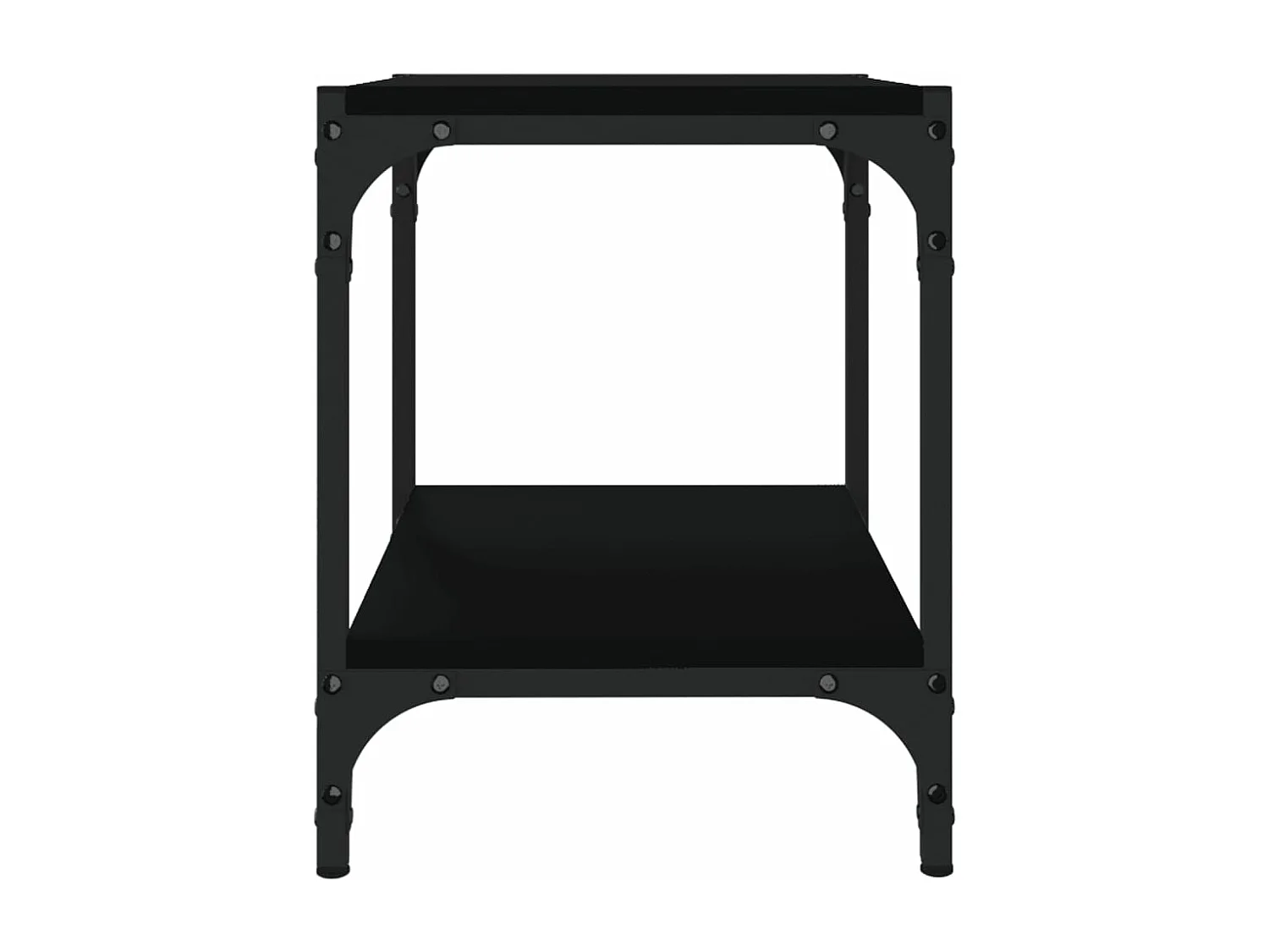 Mobile TV multimediale scaffale per televisione buffet televisivo sala da pranzo soggiorno camera da letto 40 x 33 x 41 cm pannelli in MDF e acciaio nero 02_0026127