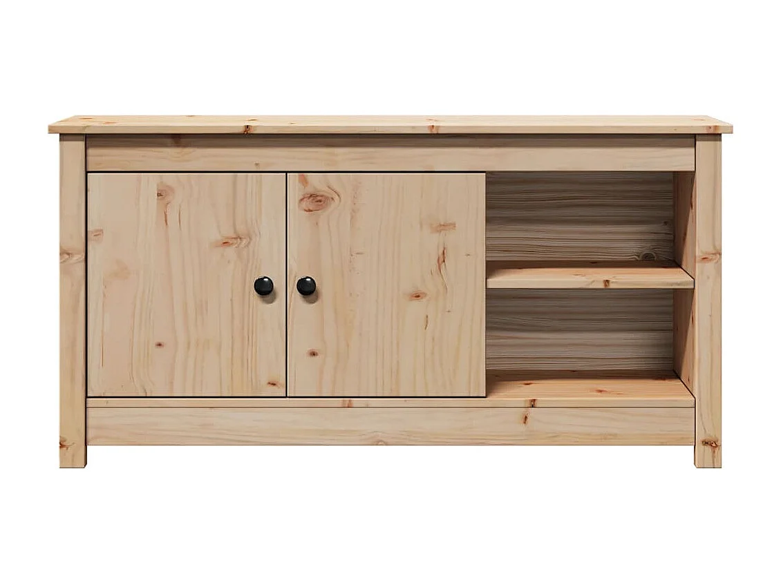 Móvel de TV multimídia prateleira de televisão televisão buffet sala de jantar sala de estar quarto 103 x 36,5 x 52 cm madeira maciça de pinho marrom 02_0025625