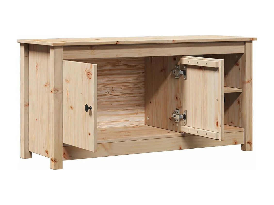 Meuble TV multimédia étagère bois marron 103 x 36.5 x 52 cm 02_0025625