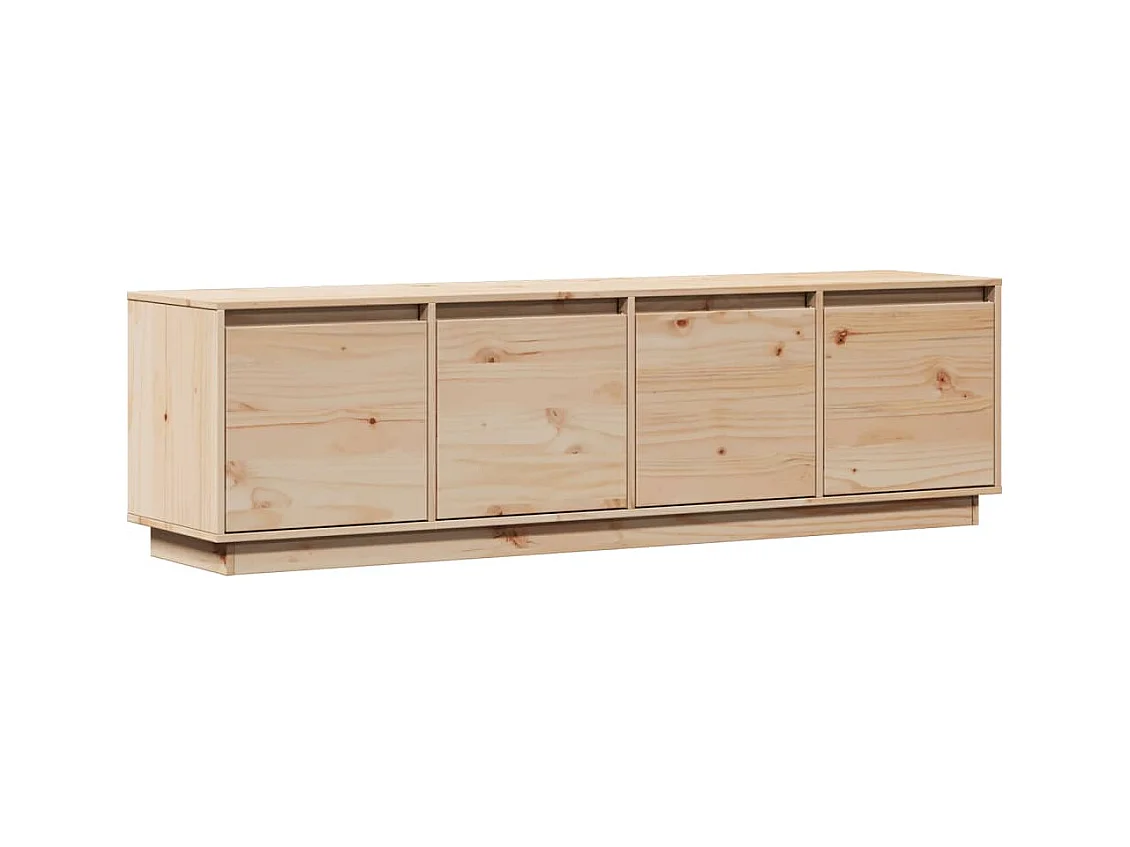 Móvel de TV multimídia prateleira de televisão televisão buffet sala de jantar sala de estar quarto 156 x 37 x 45 cm madeira maciça de pinho marrom 02_0026038