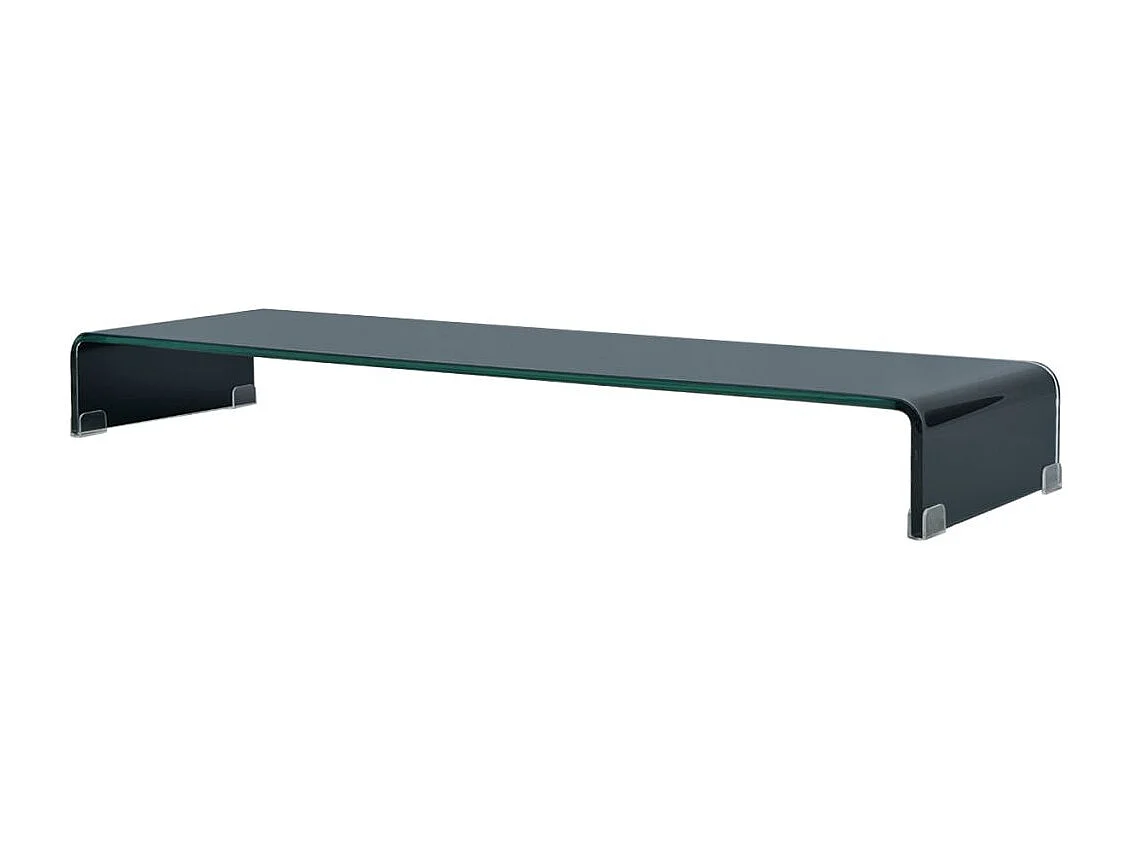 Móvel para TV aparador design prático suporte para monitor 110 cm vidro preto 2502224