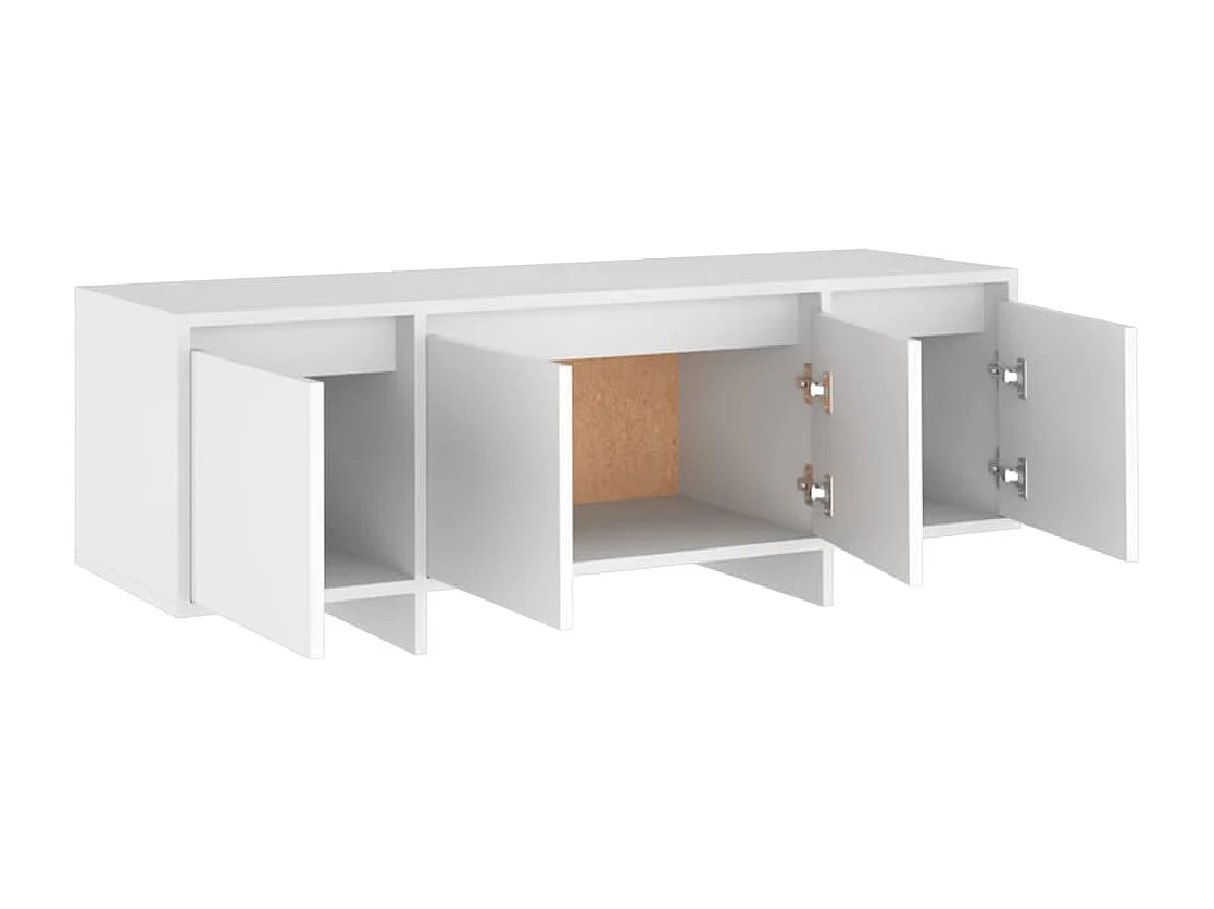 Mueble TV multimedia estantería para televisión buffet para televisión comedor salón dormitorio 120 x 30 x 40,5 cm madera contrachapada blanco 02_0025838