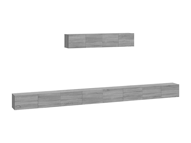 Set di mobili mobile buffet TV televisione soggiorno camera da letto soggiorno 6 pezzi sonoma pannelli in MDF grigio 02_0025138