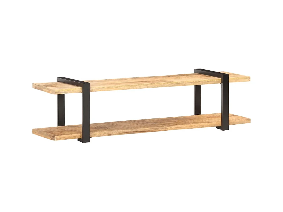 Meuble TV multimédia étagère bois marron 160 x 40 x 40 cm 02_0026073