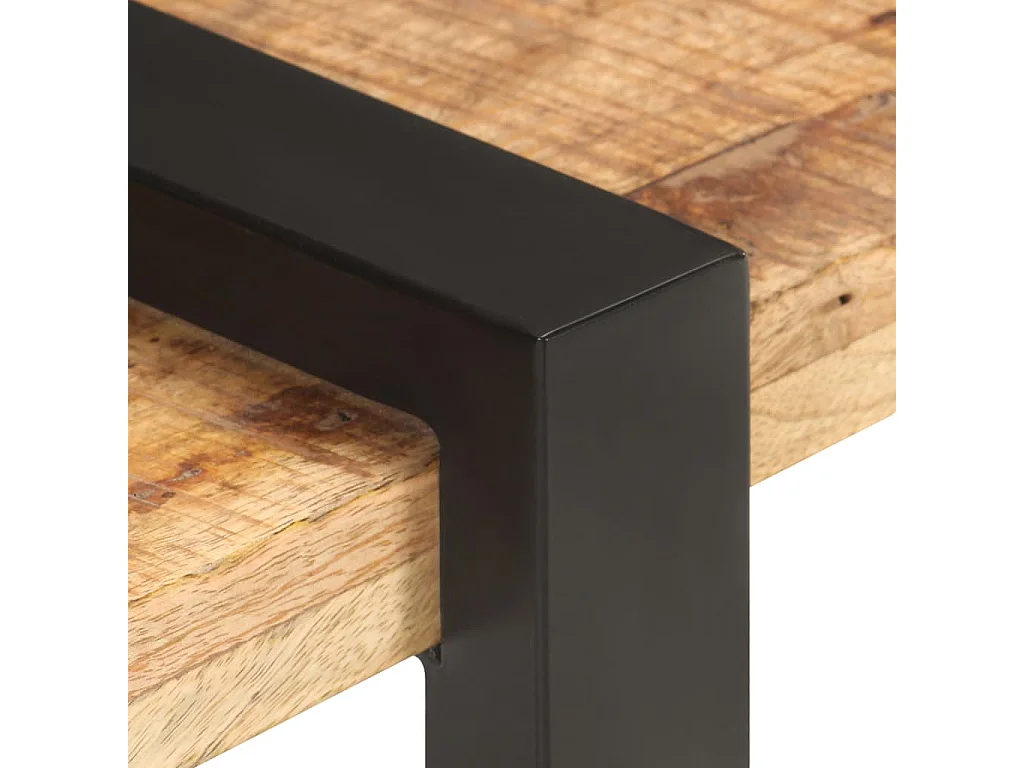 Mueble TV multimedia estantería para televisión buffet para televisión comedor salón dormitorio 160 x 40 x 40 cm madera maciza de mango en bruto marrón 02_0026073