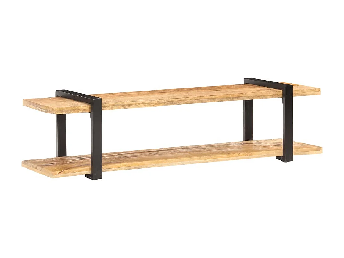 Mueble TV multimedia estantería para televisión buffet para televisión comedor salón dormitorio 160 x 40 x 40 cm madera maciza de mango en bruto marrón 02_0026073