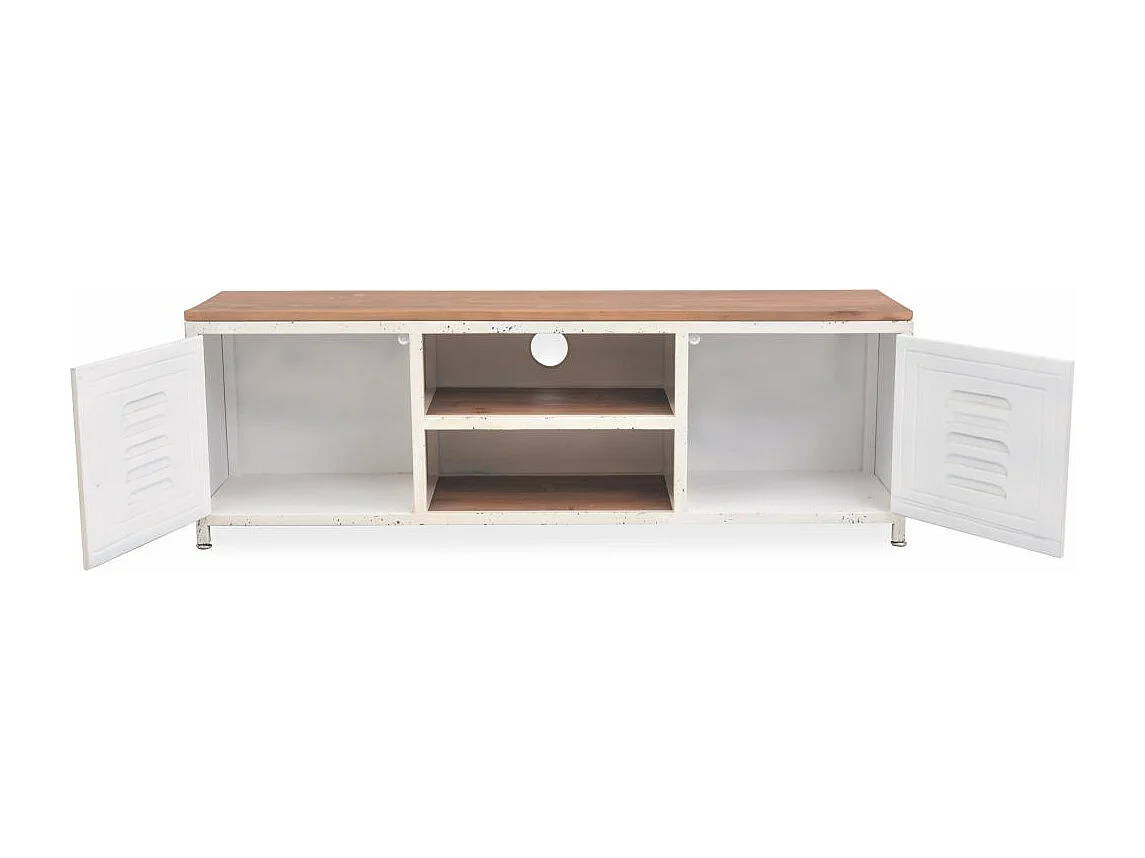 Meuble télé tv blanc 120 x 30 x 140 cm 2502292