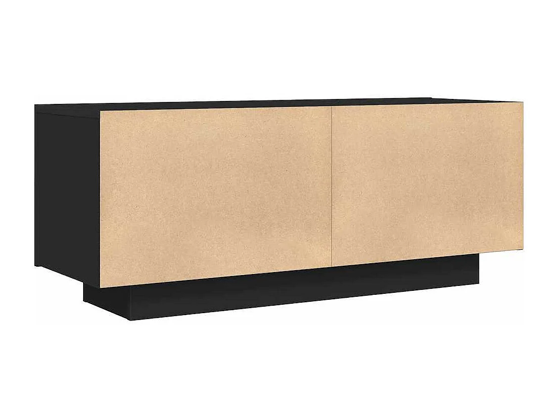 Meuble TV multimédia étagère noire 100 x 35 x 40 cm 02_0025482