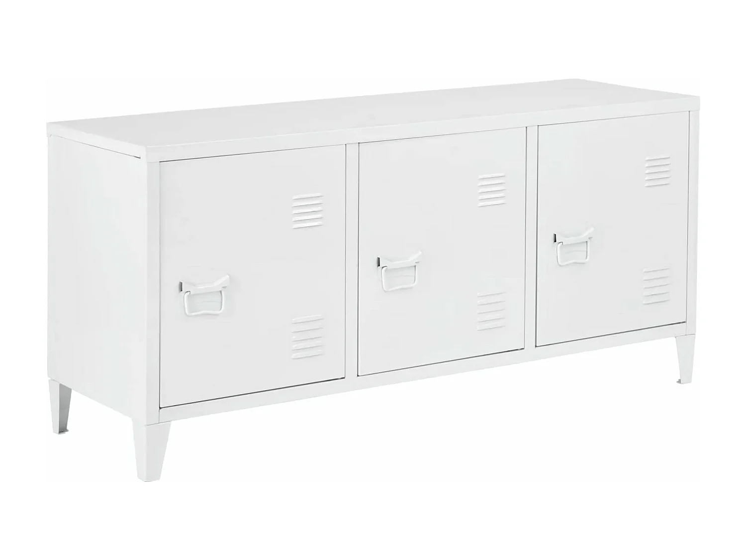 Mobile TV con 3 ante 58 x 113 x 40 cm bianco 03_0007764