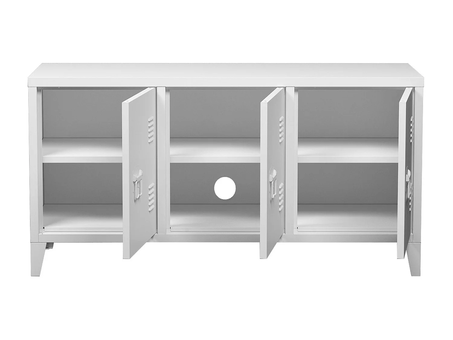 Mobile TV con 3 ante 58 x 113 x 40 cm bianco 03_0007764