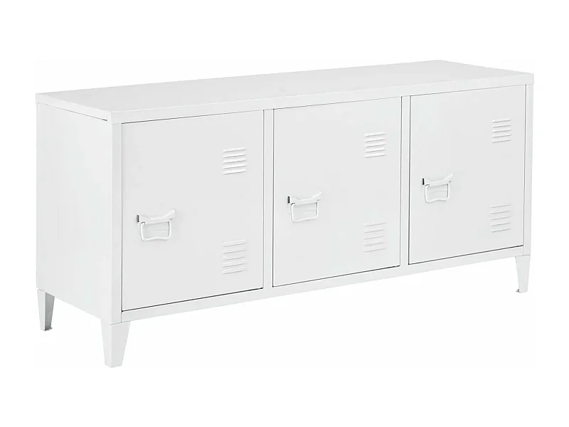 Meuble TV à 3 blanc 113 x 40 x 58 cm 03_0007764