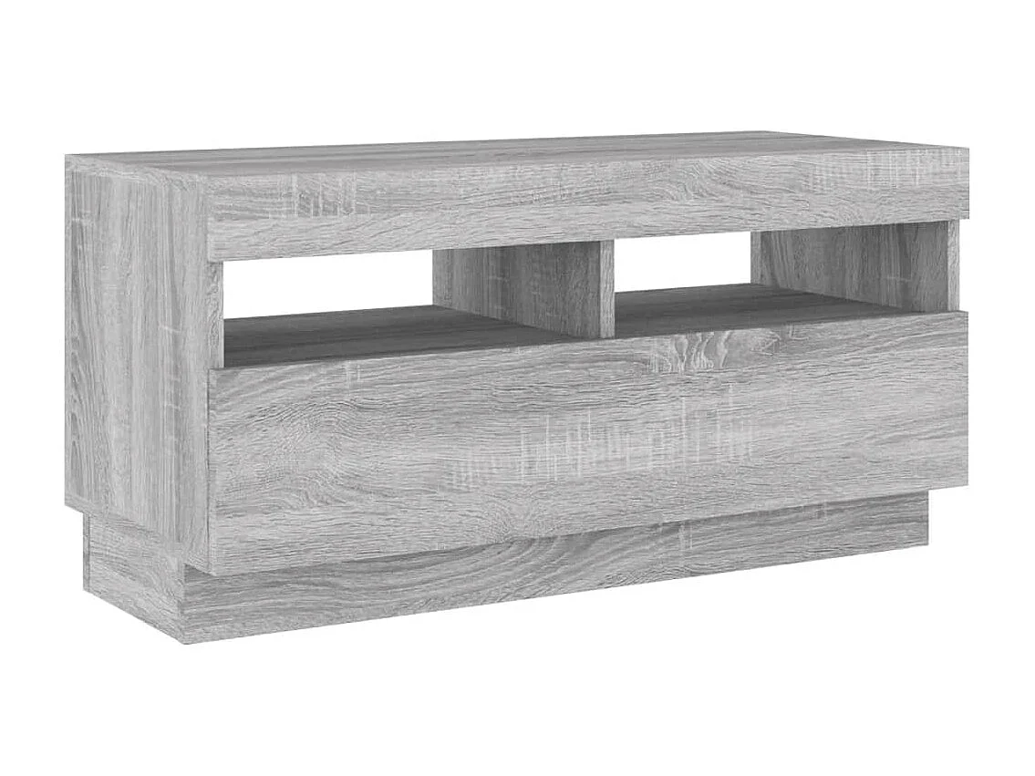 Meuble TV multimédia étagère grise 80 x 35 x 40 cm 02_0026830