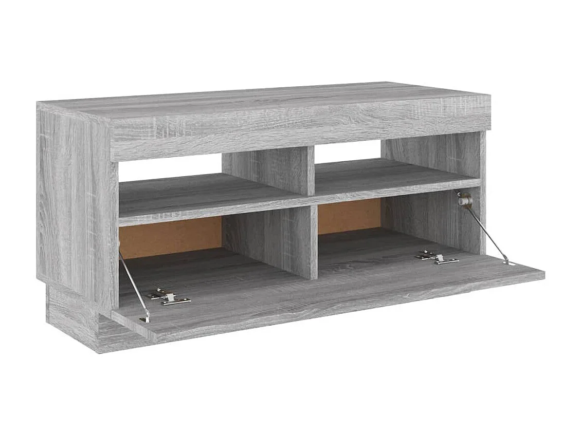 Mobile TV multimediale scaffale per televisione televisione buffet sala da pranzo soggiorno camera da letto con luci a LED sonoma 80 x 35 x 40 cm grigio 02_0026830