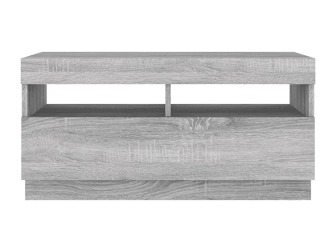 Mobile TV multimediale scaffale per televisione televisione buffet sala da pranzo soggiorno camera da letto con luci a LED sonoma 80 x 35 x 40 cm grigio 02_0026830