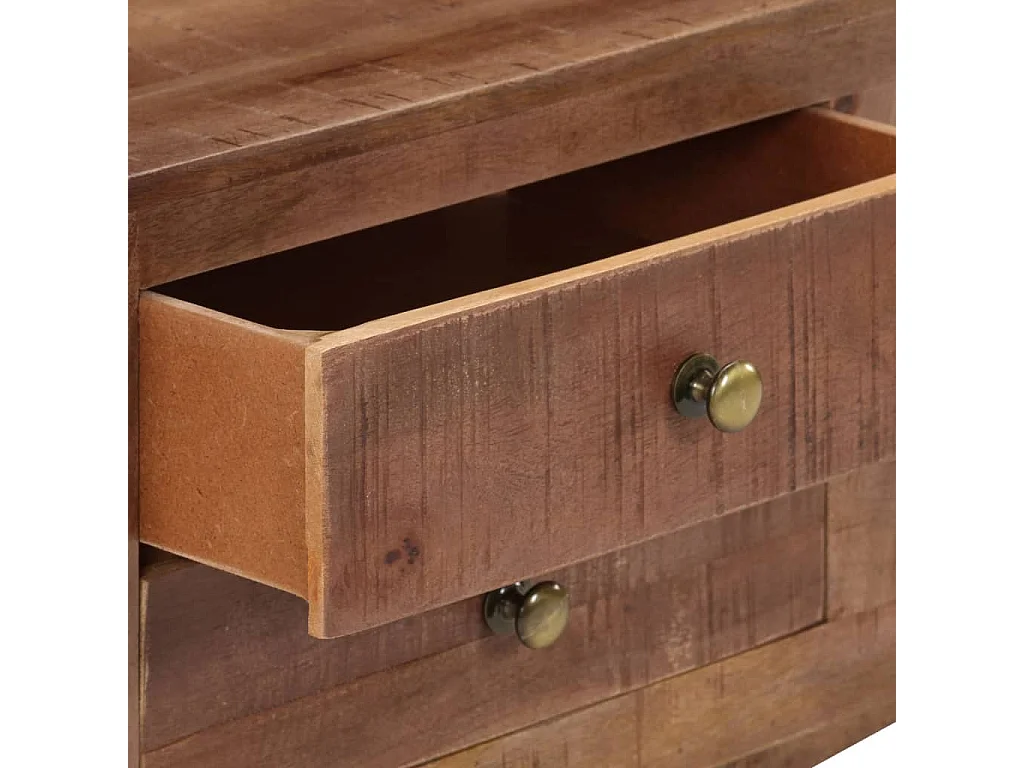 Meuble TV multimédia étagère bois marron 110 x 30 x 40 cm 02_0025717