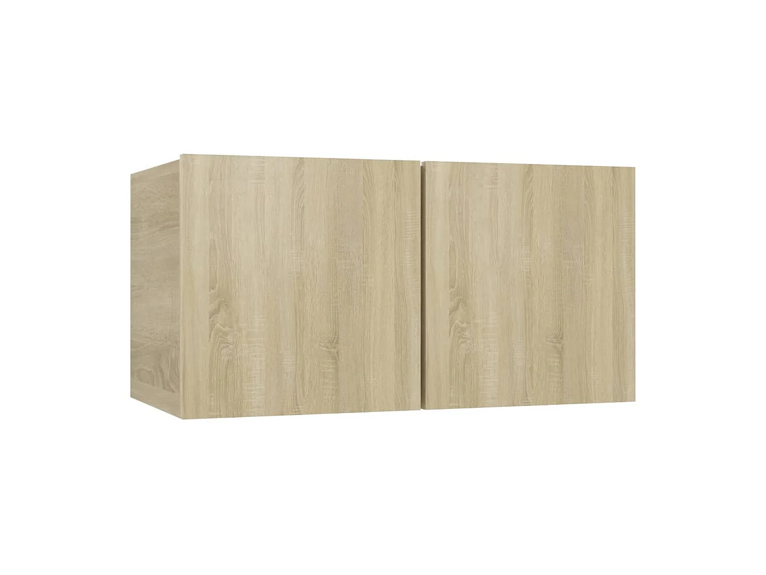 Conjunto de muebles mueble buffet TV televisión salón dormitorio salón 4 piezas roble sonoma madera contrachapada marrón 02_0024829