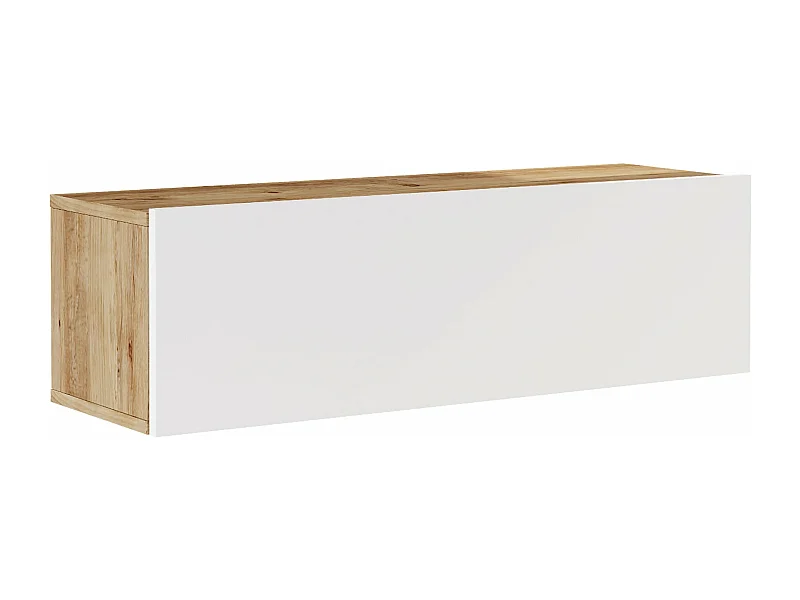 Mobile TV con anta 295 x 100 x 315 cm effetto rovere rustico / bianco 03_0007793