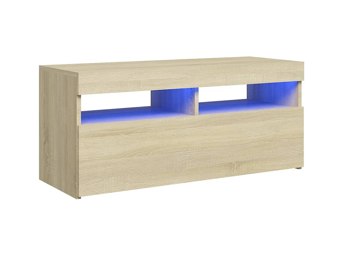 Meuble TV multimédia étagère marron 90 x 35 x 40 cm 02_0026792