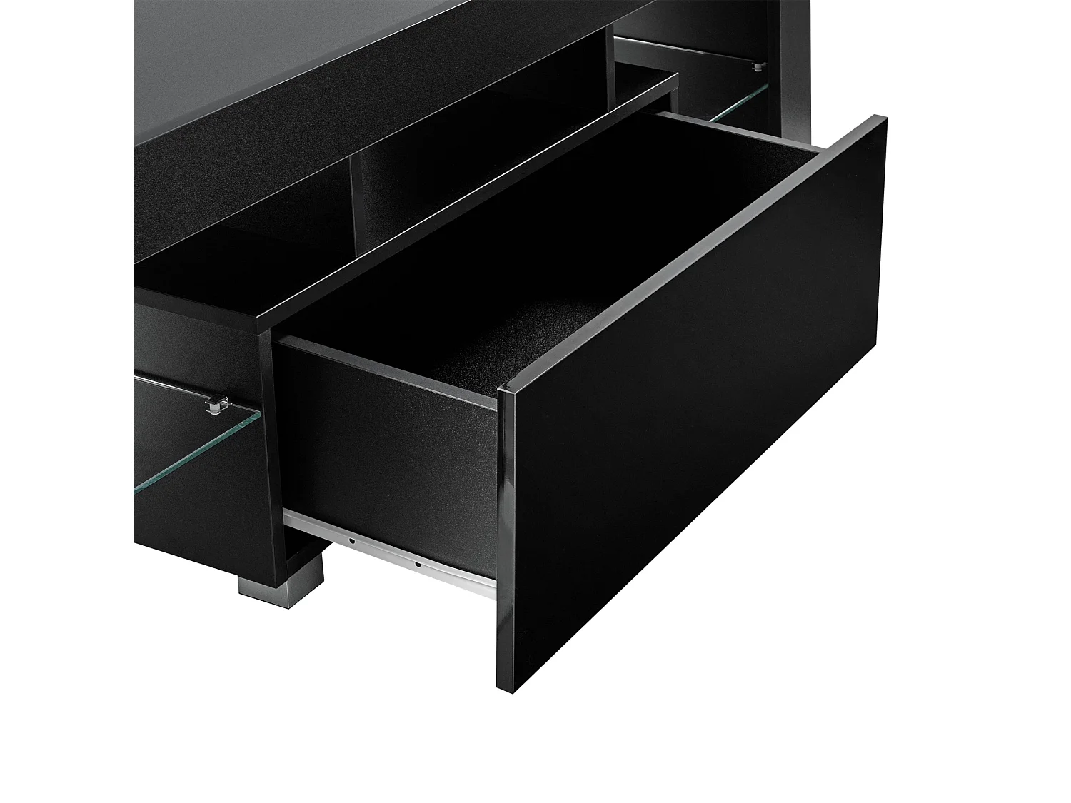 Meuble TV avec éclairage verre 130 x 35 x 45 cm 03_0005860