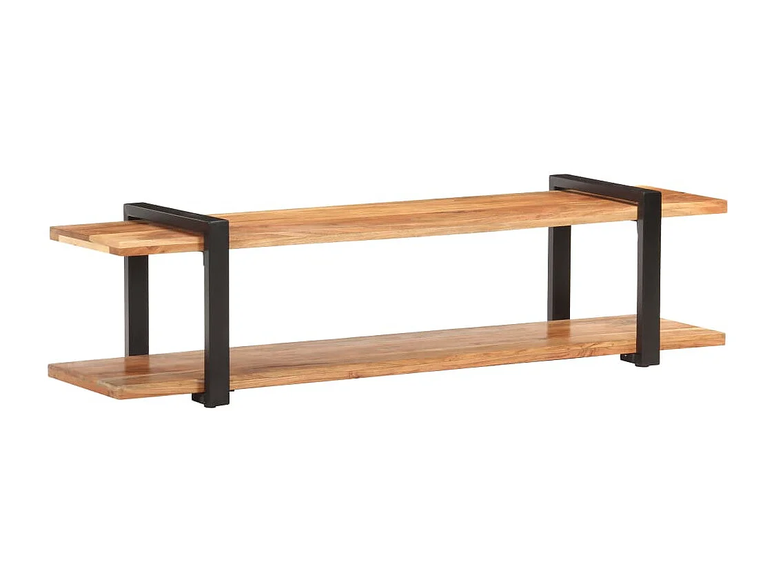 Meuble TV multimédia étagère bois marron 160 x 40 x 40 cm 02_0026071