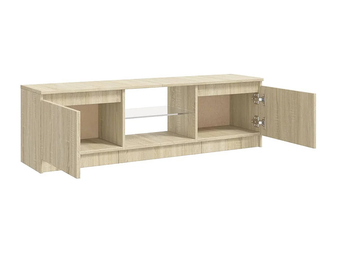 Meuble TV multimédia étagère marron 120 x 30 x 35.5 cm 02_0026754