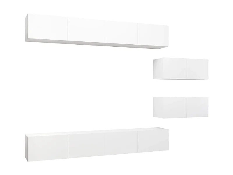 Ensemble de meubles armoire bois blanc 100 x 30 x 30 cm 02_0025017