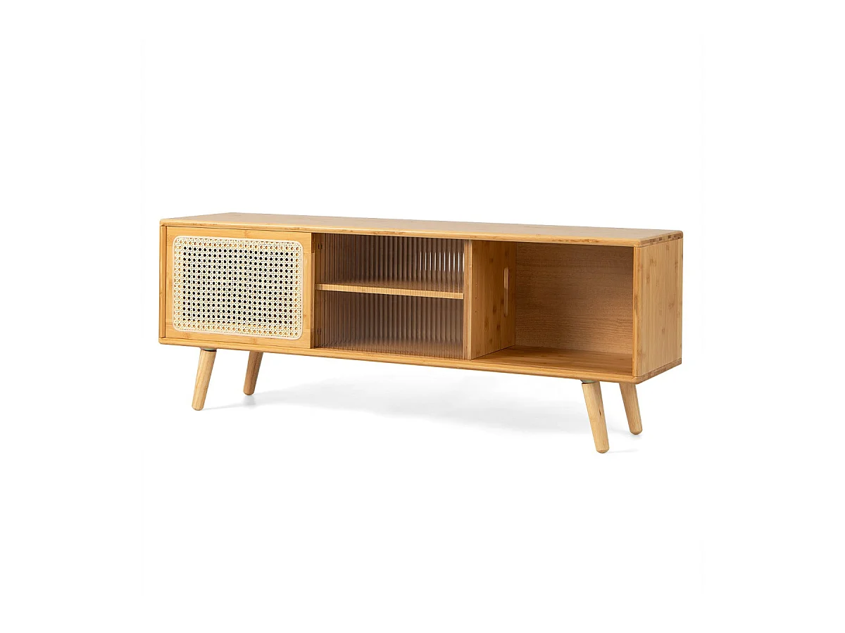 Meuble TV en bambou bois marron 120.5 x 31 x 45.5 cm 20_0004917