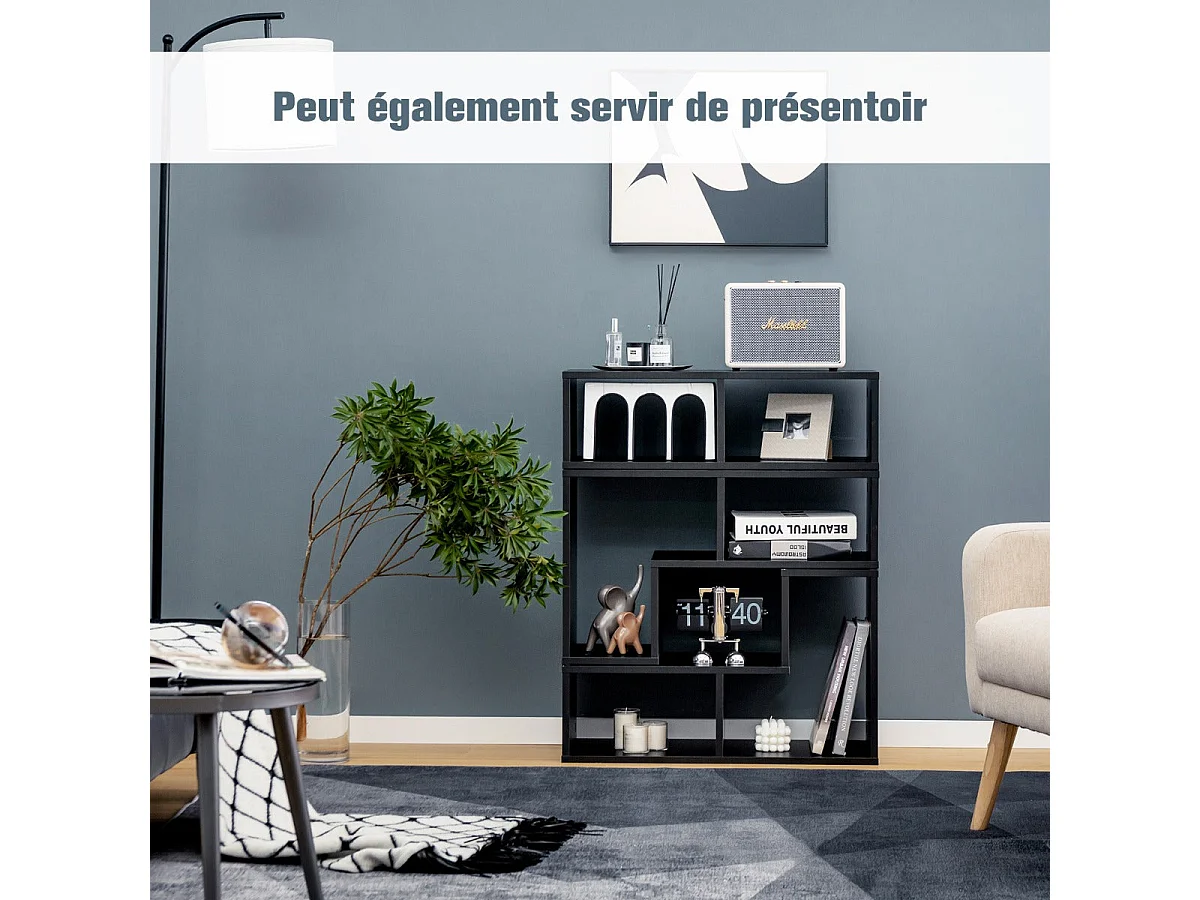 Meuble tv 3 pièces effet bois noire 134 x 30 x 43 cm 20_0004949