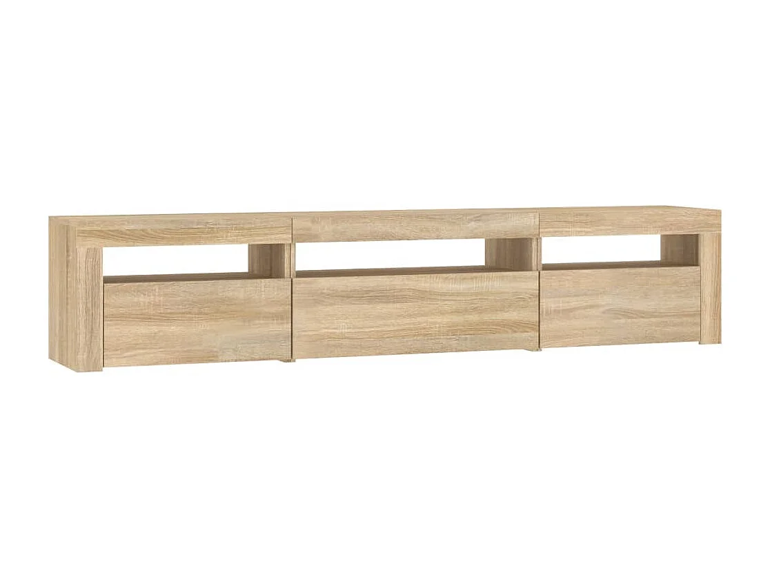 Meuble TV multimédia étagère marron 195 x 35 x 40 cm 02_0026766