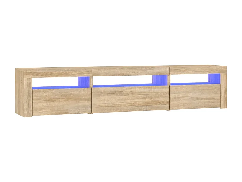 Meuble TV multimédia étagère marron 195 x 35 x 40 cm 02_0026766