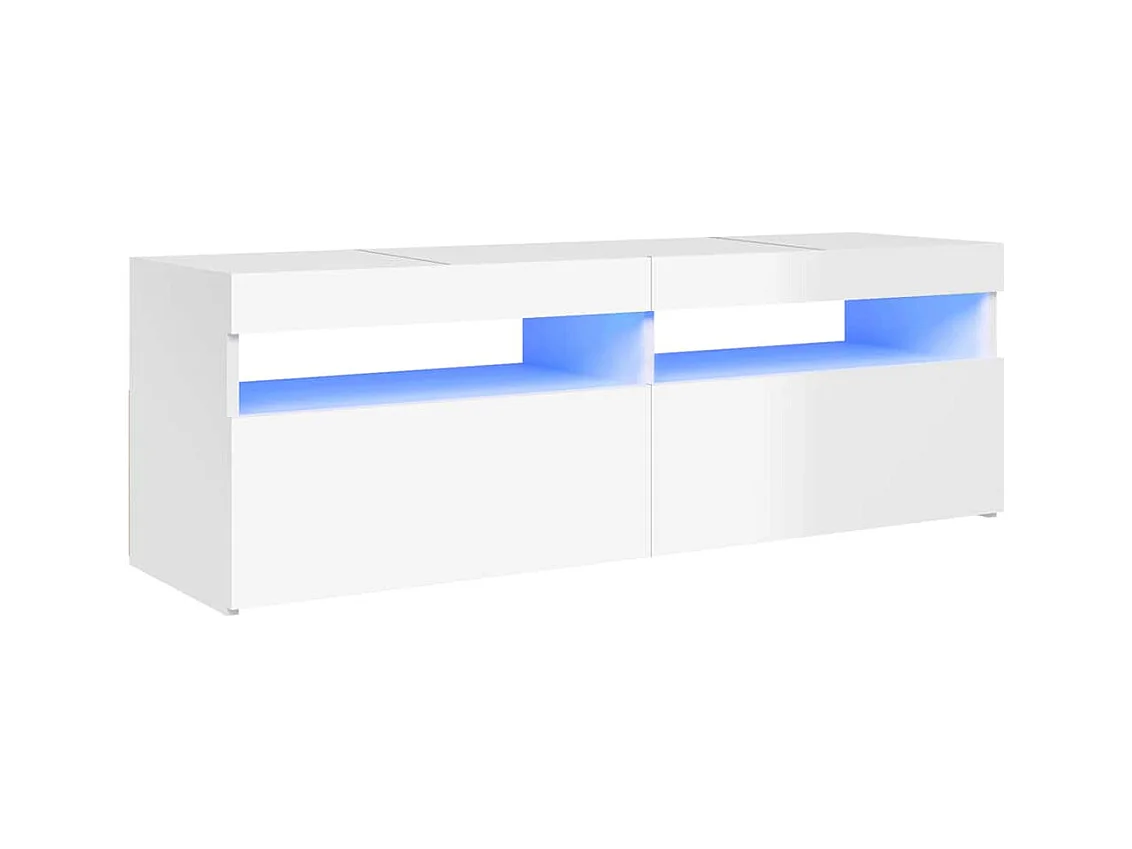 Meuble TV multimédia étagère blanc 120 x 35 x 40 cm 02_0026636