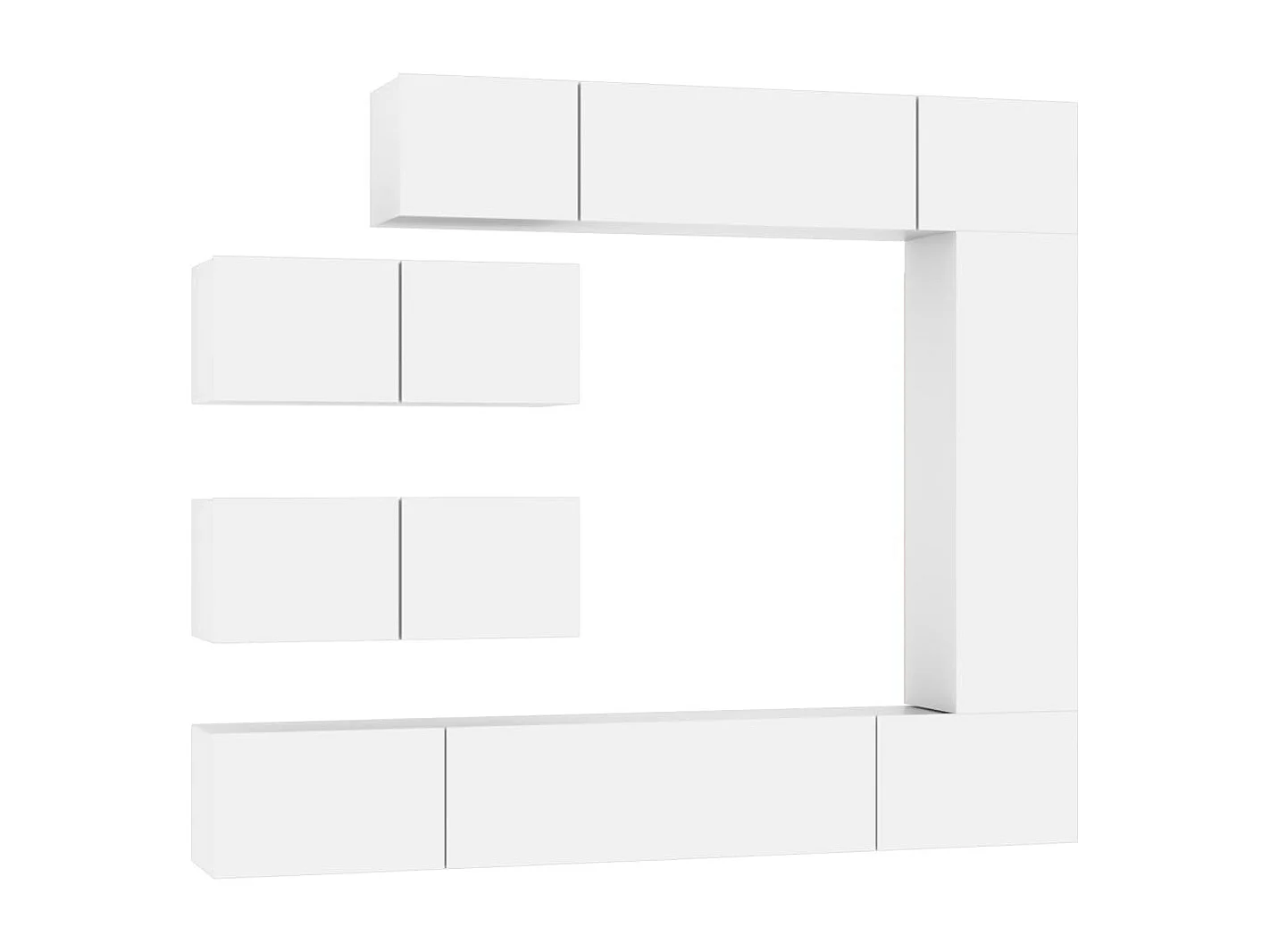 Ensemble de meubles armoire bois blanc 100 x 30 x 30 cm 02_0025156