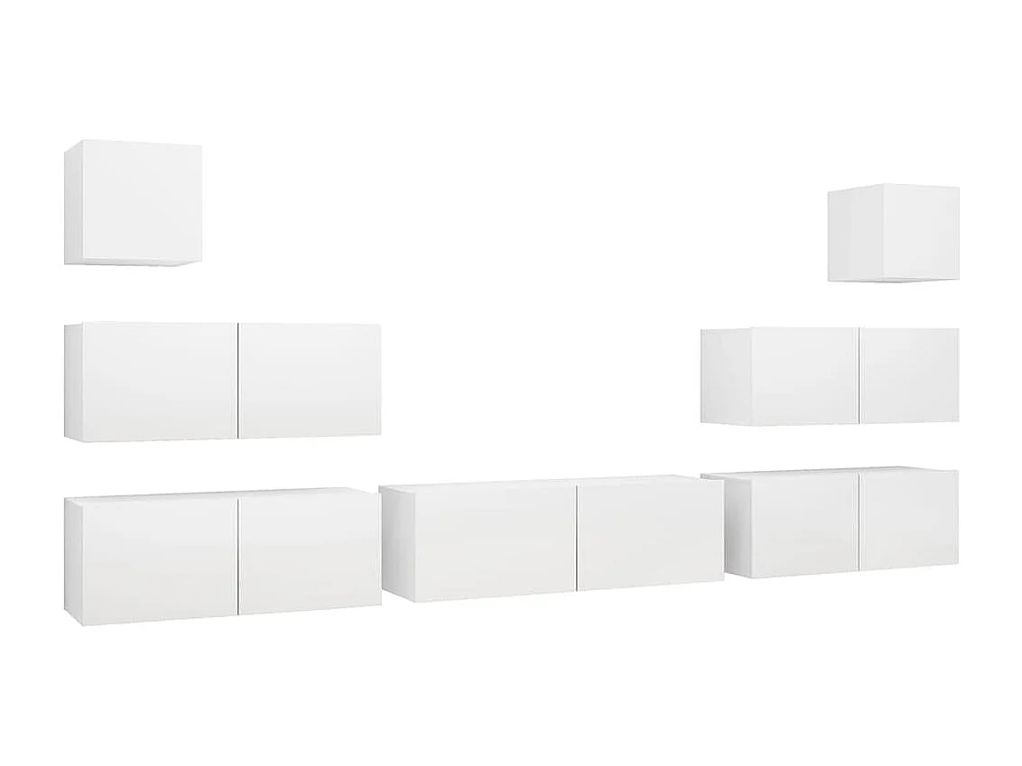 Ensemble de meubles armoire bois blanc 100 x 30 x 30 cm 02_0025143