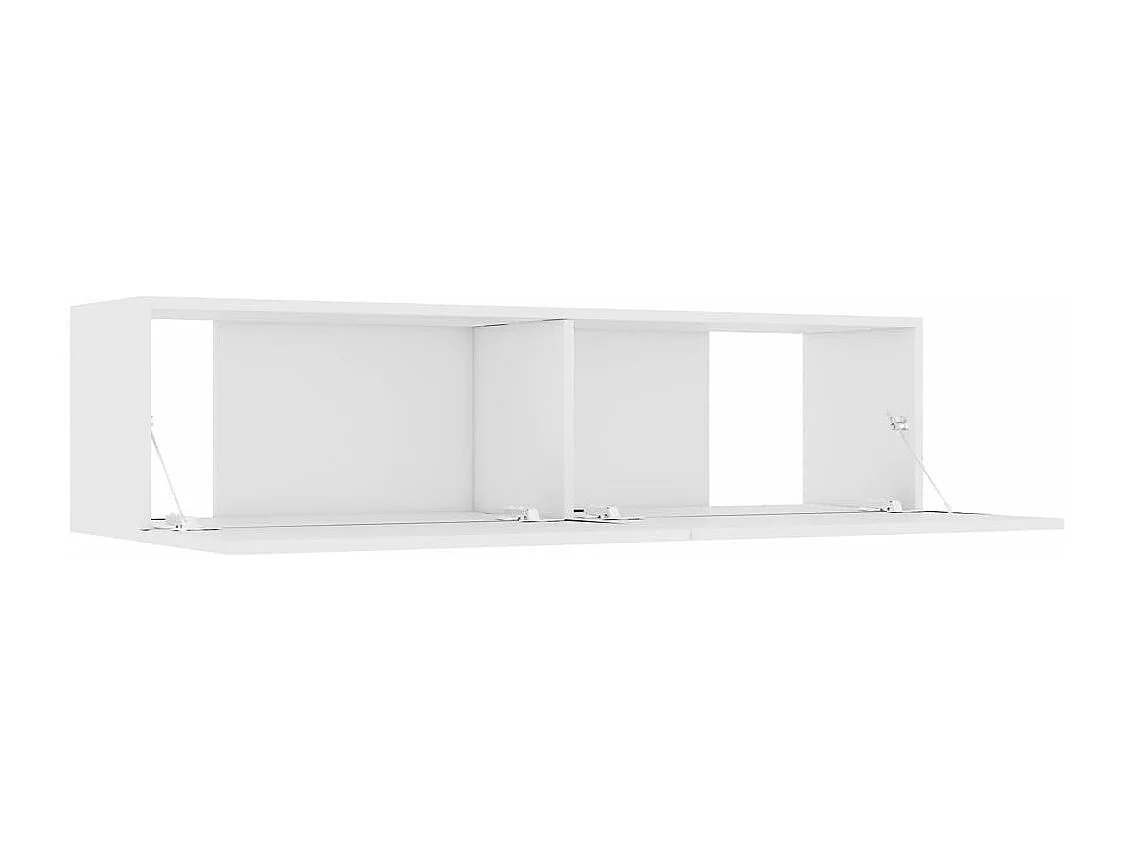 Mueble TV multimedia estantería para televisión buffet para televisión comedor salón dormitorio 120 x 30 x 30 cm madera contrachapada blanca 02_0025805