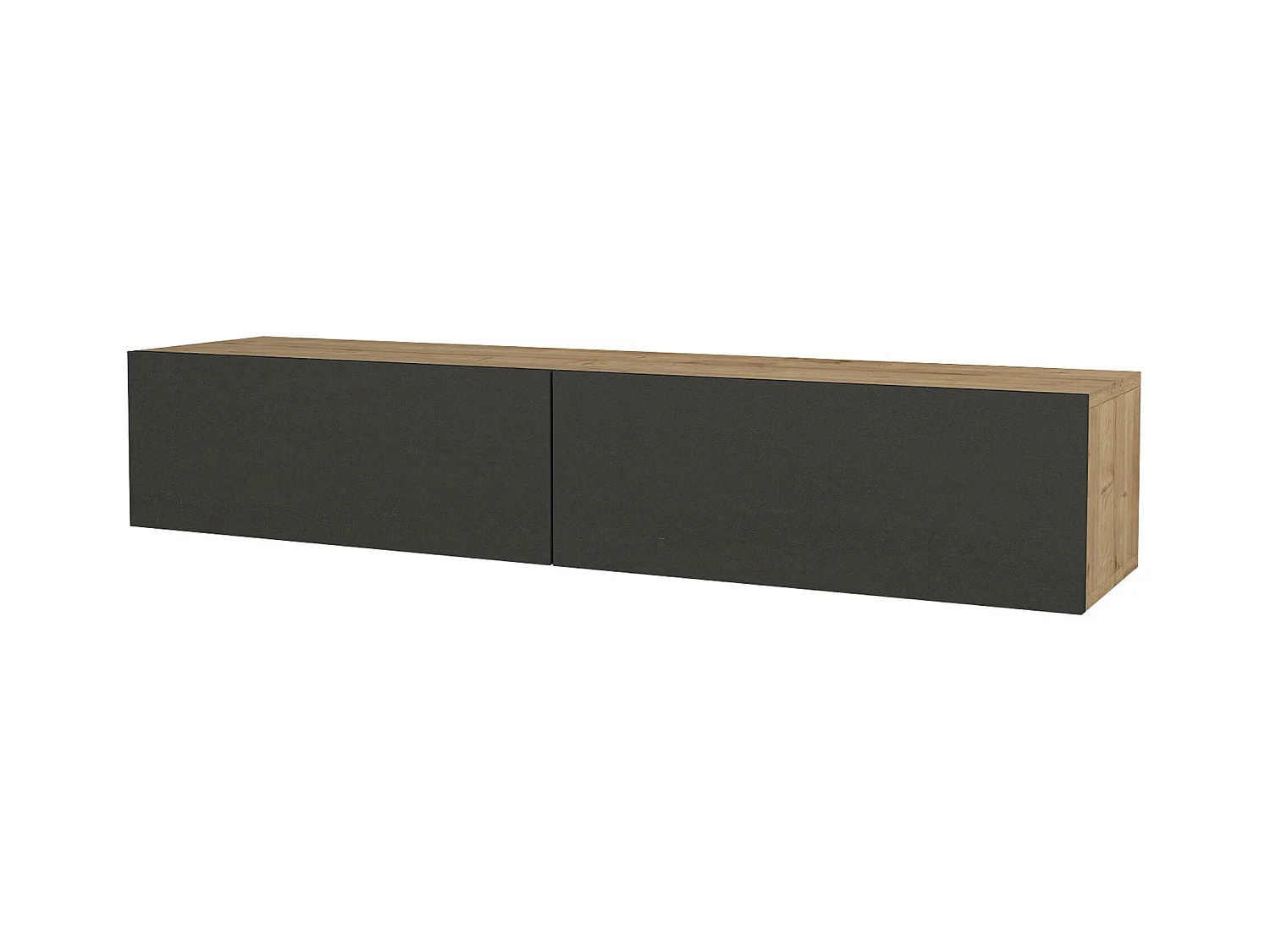 Móvel de TV 135 x 31 x 25 cm carvalho e efeito antracite 03_0007866