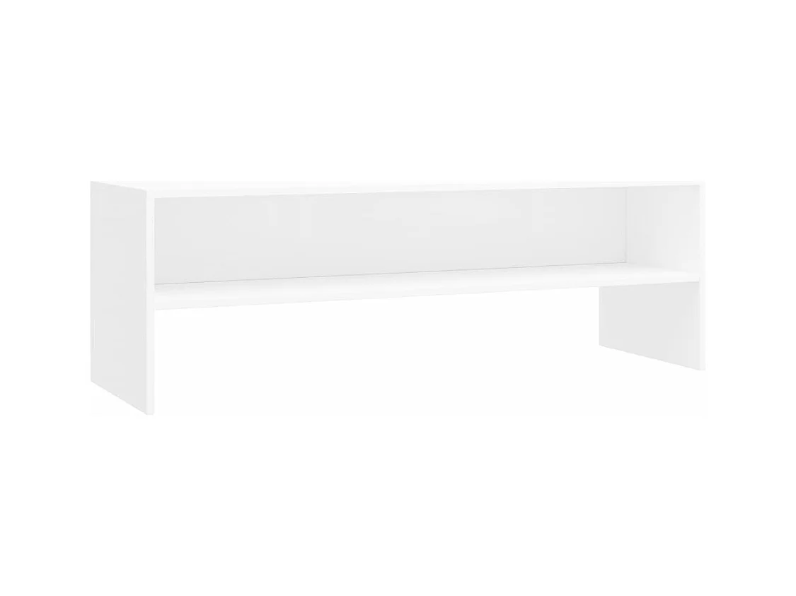 Mobile TV multimediale scaffale per televisione televisore buffet sala da pranzo soggiorno camera da letto 120 x 40 x 40 cm derivati ​​del legno bianco 02_0025868