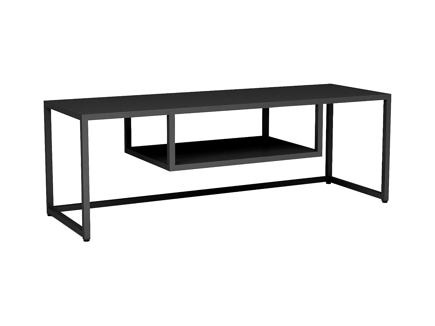Meuble TV industriel intemporel noire 120 x 40 x 40 cm 03_0007763
