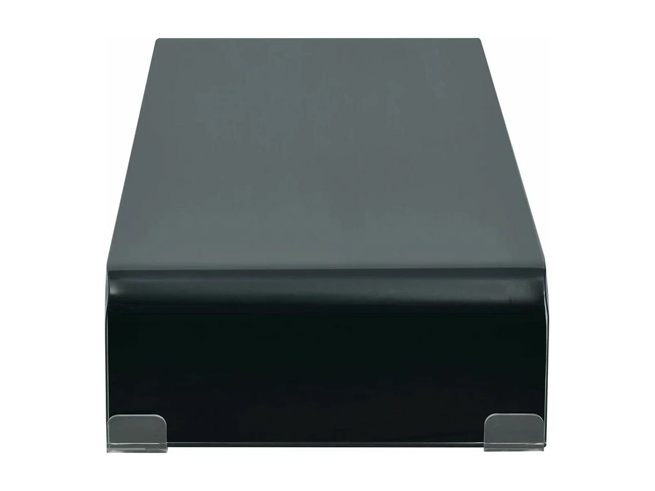 Mobile TV TV buffet pratico supporto televisivo di design per monitor 80 cm vetro nero 2502015