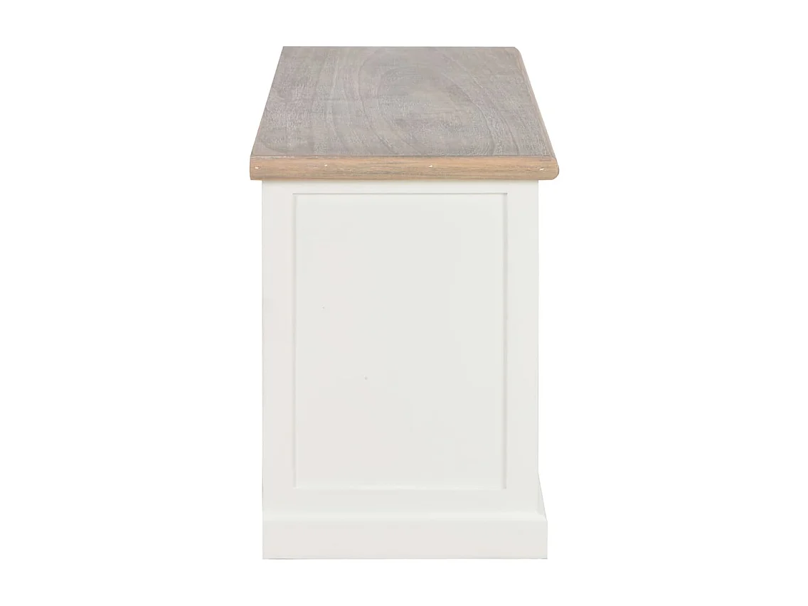 Meuble télé tv bois blanc 90 x 30 x 40 cm 2502117