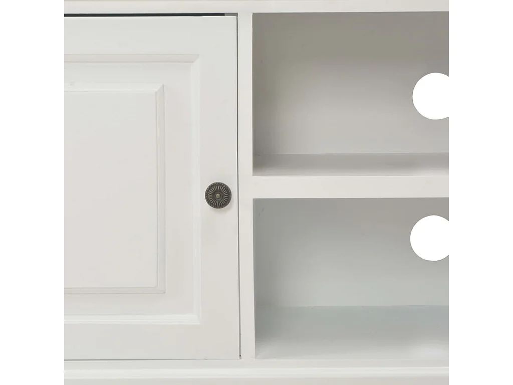 Meuble télé tv bois blanc 90 x 30 x 40 cm 2502117