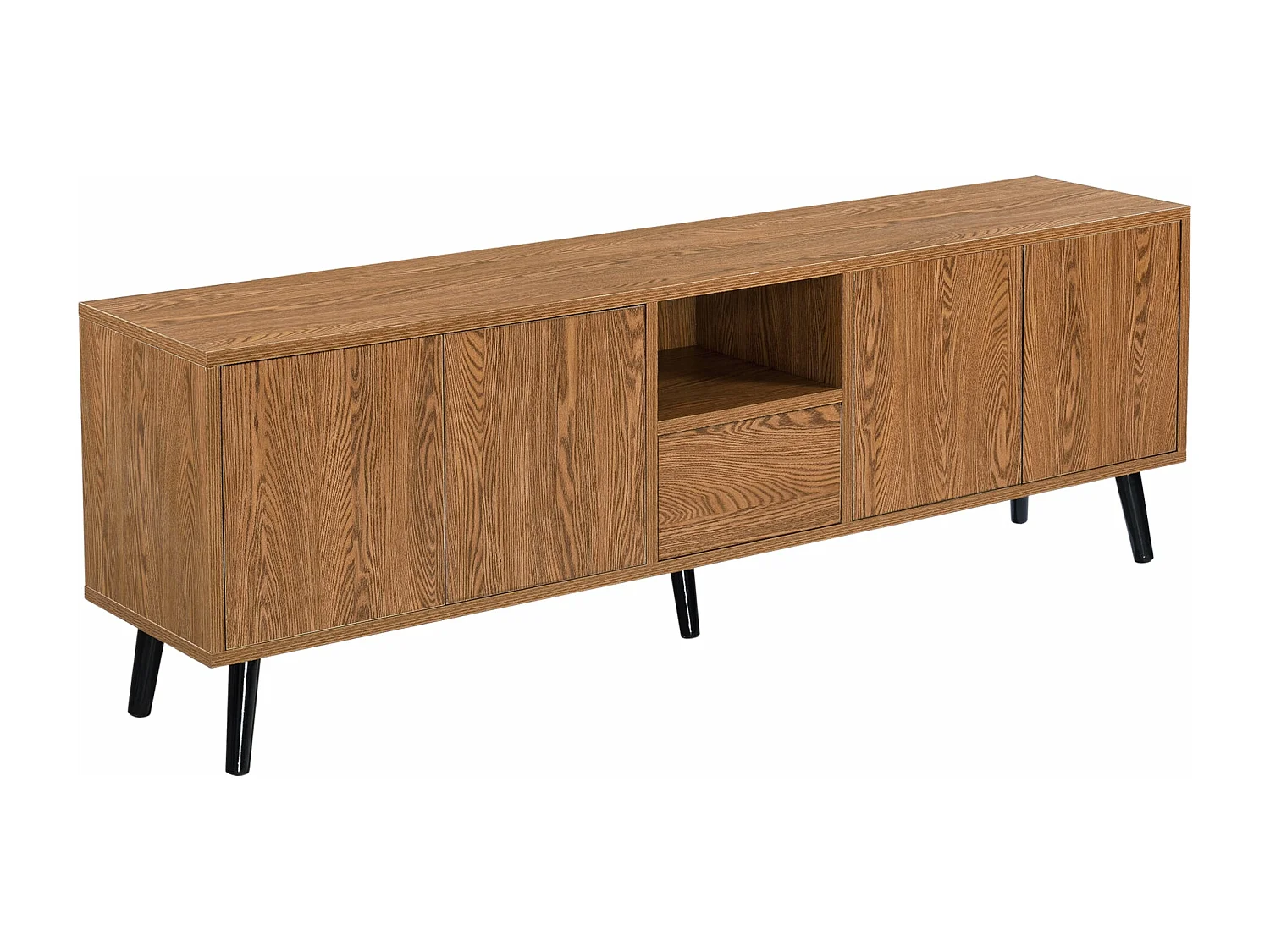 Meuble TV de rangement bois marron 140 x 30 x 45.5 cm 03_0007761