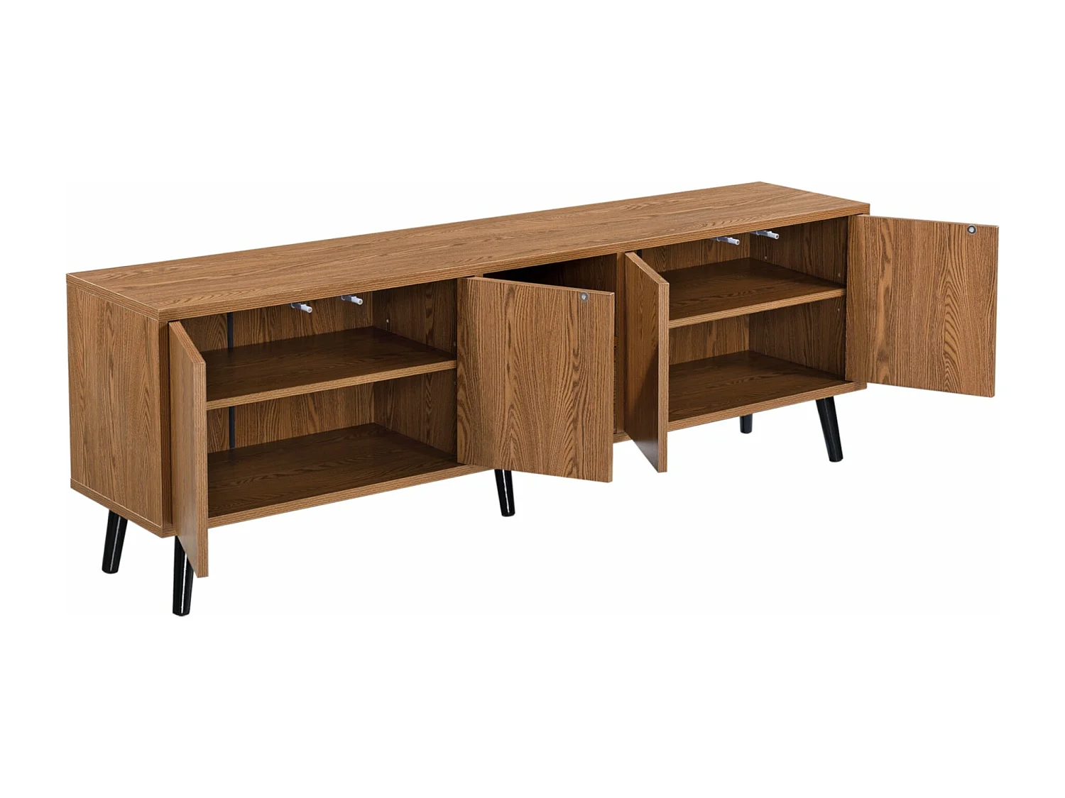 Meuble TV de rangement bois marron 140 x 30 x 45.5 cm 03_0007761