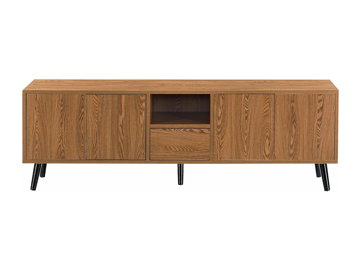 Meuble TV de rangement bois marron 140 x 30 x 45.5 cm 03_0007761