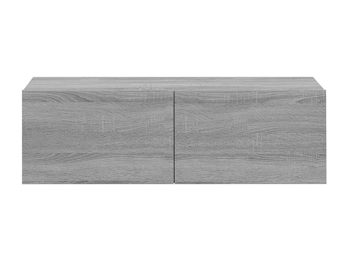 Conjunto de muebles mueble buffet TV televisión salón dormitorio salón 5 piezas sonoma madera contrachapada gris 02_0024989